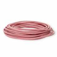 Cuir rond 3 mm Rose clair