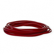 Cuir rond 3 mm Rouge