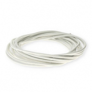 Cuir rond 3 mm Blanc