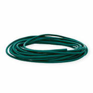 Cuir rond 3 mm Vert sarcelle foncé