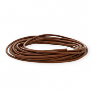 Cuir rond 3 mm Marron foncé