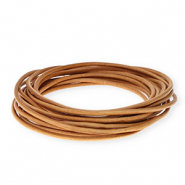 Cuir rond 3 mm Marron clair