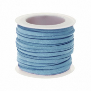 Simili daim plat 3 mm Bleu