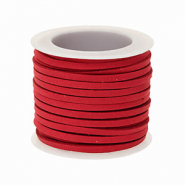 Simili daim plat 3 mm Rouge