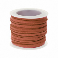 Simili daim plat 3 mm Orange brûlée