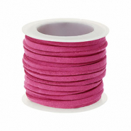 Simili daim plat 3 mm Rose foncé
