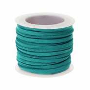 Simili daim plat 3 mm Bleu sarcelle