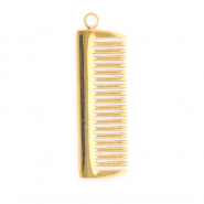 Breloques en acier Inox peigne Doré