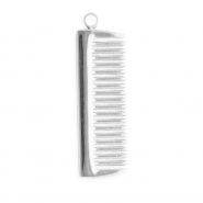 Breloques en acier Inox peigne Argenté