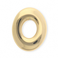 Apprêts en acier Inox breloques / connecteur ovale Doré