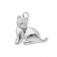 Breloques en acier Inox chat Argenté