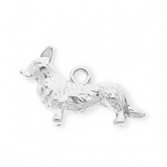 Breloques en acier Inox chien Argenté