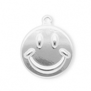 Breloques en acier Inox souriant Argenté