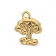 Breloques en acier Inox arbre Dor&eacute;