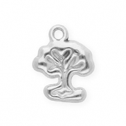 Breloques en acier Inox arbre Argent&eacute;