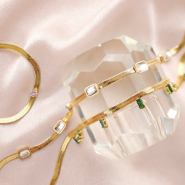 Sets d'inspiration Voici comment porter les colliers et bracelets avec du verre Crystal Glass