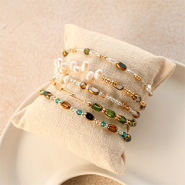 Sets d'inspiration Inspiration avec les perles en verre ovales avec bord doré