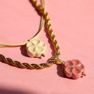 Nouveau Magnifiques perles en céramique grecque Fleur