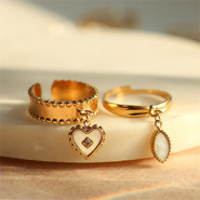 Nouveau Nouvelle breloque nacrée en acier inoxydable