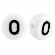 Perles acryliques alphabet lettre O blanc