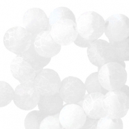 Pierres naturelles Calc&eacute;doine et Agate 6mm Blanc opal