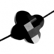 Perles &agrave; facettes fashion tr&egrave;fle noir de jais