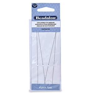 Beadalon Collapsible Eye Needles 12.7cm Argent&eacute;