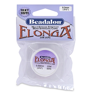 Beadalon Elonga fil &eacute;lastique 0.3mm Blanc