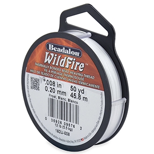 Beadalon Wildfire Wire 0.20mm Blanc gel