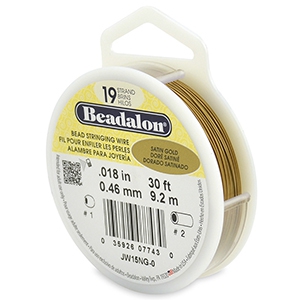 Beadalon stringing wire 19 strand 0.46mm Dor&eacute; satin&eacute;