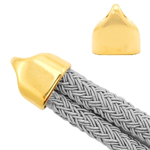 Embouts en m&eacute;tal DQ &Oslash;20x10mm Dor&eacute; (sans nickel)