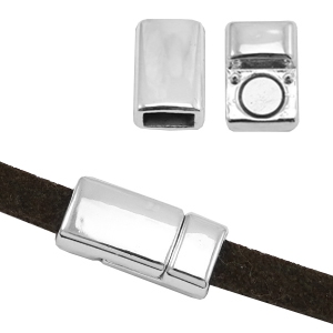 Fermoirs aimant&eacute;s en m&eacute;tal Basic Quality &Oslash;5.8x2.9mm argent&eacute; antique