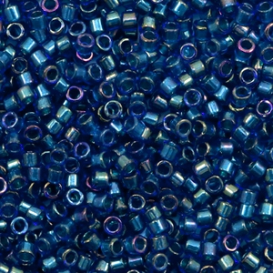 Perles Miyuki delicas 11/0 Emerald lined cobalt AB DB-1763