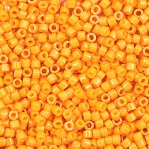 Perles Miyuki delicas 11/0 Opaque dyed squash orange DB-651