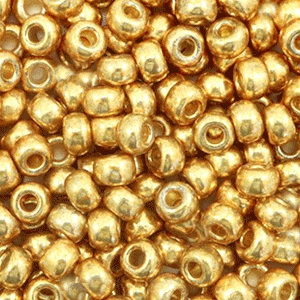 Perles de rocailles Miyuki 6/0 Duracoat galvanized gold 6-4202
