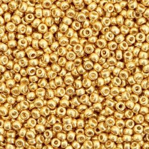 Perles de rocailles Miyuki 11/0 Duracoat galvanized gold 11-4202