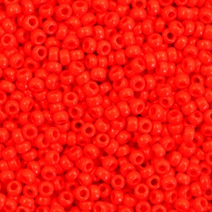 Perles de rocailles Miyuki 11/0 Opaque vermilion red 11-407