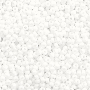Perles de rocailles Miyuki 11/0 Opaque white 11-402