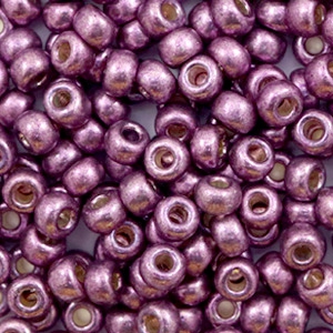 Perles de rocailles Miyuki 6/0 Duracoat galvanized eggplant purple 6-4220
