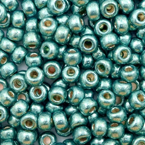 Perles de rocailles Miyuki 6/0 Duracoat galvanized sea foam green 6-4217