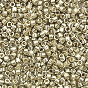 Perles Miyuki delicas 11/0 Duracoat galvanized dark light pewter silver DB-1851