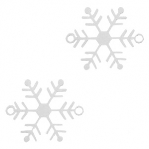 Connecteurs boh&egrave;mes flocon de neige Argent&eacute;