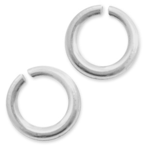 Argent 925 appr&ecirc;ts anneaux bris&eacute;s 4mm Argent