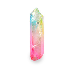 Pierres naturelles pendentifs Quartz Rose arc-en-ciel AB