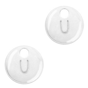Breloques en m&eacute;tal Basic Quality lettre U Argent&eacute; antique (sans nickel)