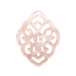 Pendentifs en r&eacute;sine losange baroque Rose d&eacute;licat