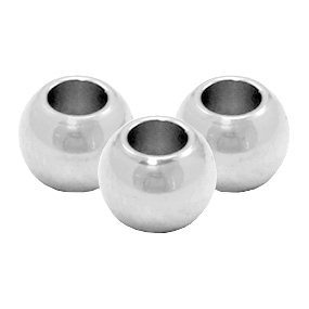 Perles en acier inox 6mm Argent&eacute;