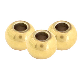 Perles en acier inox 4mm Dor&eacute;