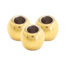 Perles en acier inox 3mm Dor&eacute;