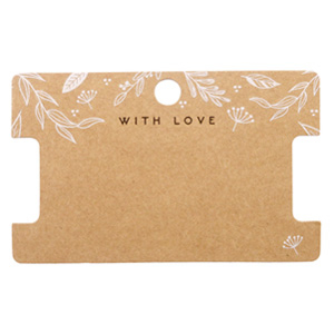 Cartes &agrave; bijoux 'with love' Floral Marron